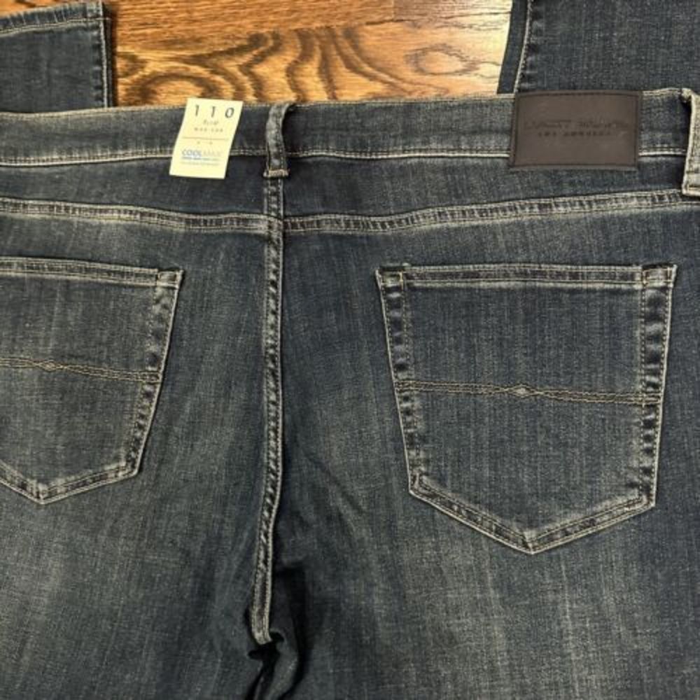 NWT Lucky Brand 110 Slim Coolmax Stretch Med Wash Jeans Mens Size 40x30